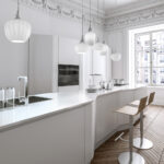 Classic apartment interior with luxury kitchen